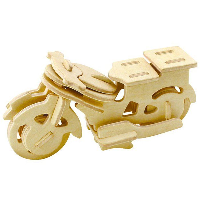 

Robotime 3D Wooden Puzzle Motorbike Design Environmental Assemble Toy Educational Game, Wood