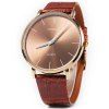 Sinobi 9140 Super Slim Business Male Japan Quartz Watch Leather Wristband Analog Dials - café 