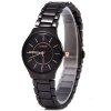 Sinobi 9442 Cool and Fashionable JAPAN Round Dial Quartz Watch Stainless Steel Strap for Female - Noir 