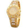 Tivaye Y23 Elegant Diamond Quartz Watch Triangle Decoration Stainless Steel strap for Women - GOLDEN 
