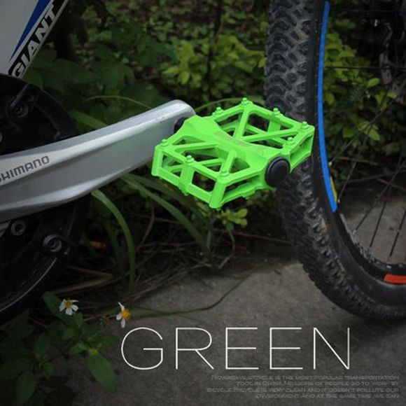 BaseCamp BC-671 1 paire de pédales de vélo en alliage d'aluminium ultra-léger - Vert 