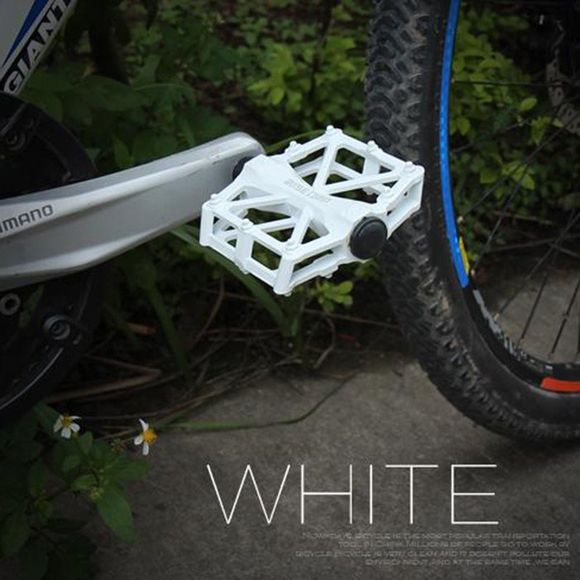 BaseCamp BC-671 1 paire de pédales de vélo en alliage d'aluminium ultra-léger - Blanc 