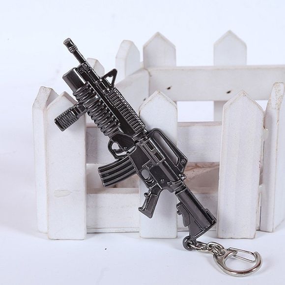 12cm Porte-clé Rifle Sniping Pendentif Porte-clés Métal Suspendre pour Sac décoration - Gris Noir SNIPING RIFLE 2