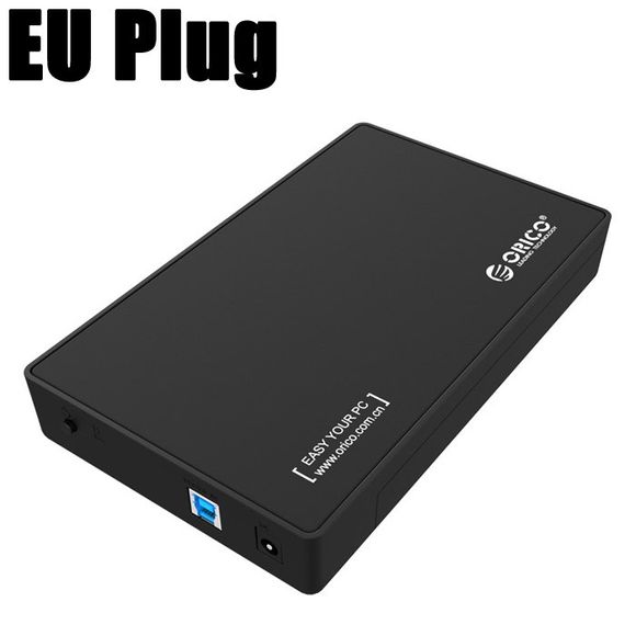 ORICO 3588US3 - V1 3,5 pouce USB 3,0 SATA Boîte de Disque Dur Externe HDD - Noir EU PLUG