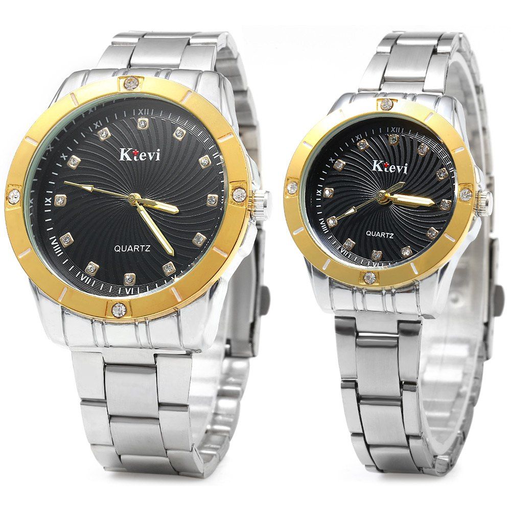 [17% OFF] 2021 Ktevi K8006 Diamond Scale Couple Japan Quartz Watch ...