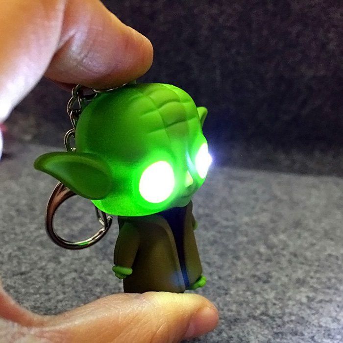

ABS Master Key Chain Hanging Pendant Movie Product Voice LED Light Control Bag Decoration, Green
