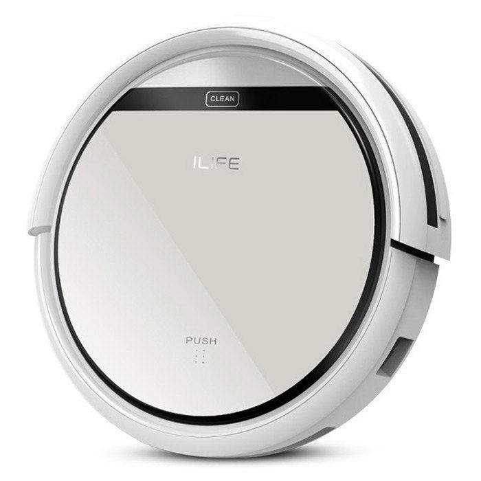 

ILIFE V5 Intelligent Robotic Vacuum Cleaner LCD Touch Screen Self-charge Ultimate Filter Sensor Remote Control Robot Aspirador, Silver