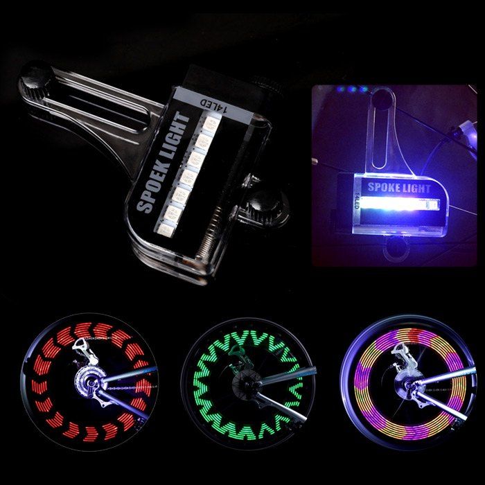 

LEADBIKE A02 14 LED Bicycle Spoke Light IPX5 Waterproof Grade, Black