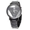 Daybird 3583 Hommes Montre à Quartz Cadran Transparent Modèle de Triangle - Noir 