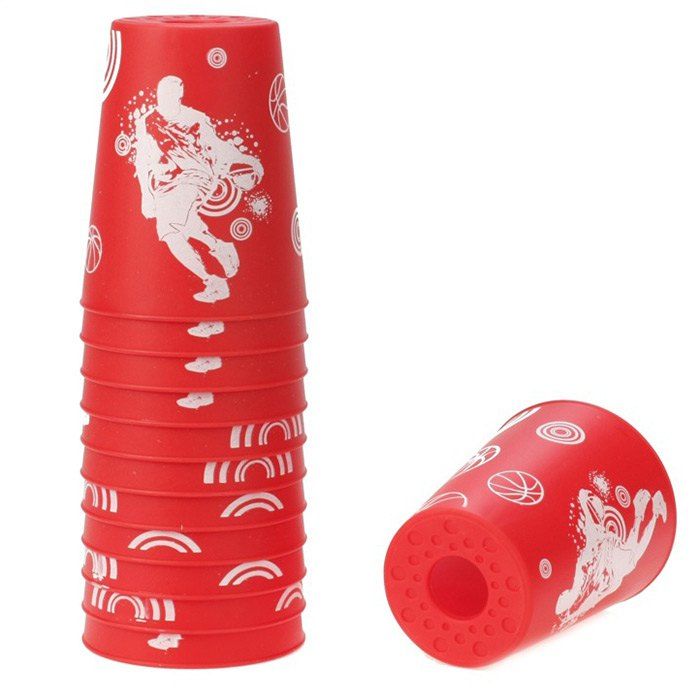 

YONGJUN Moyu Luminous Sport Stacking Competition Sport Game Toy 12 / Set, Red