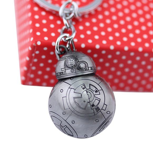 BB - 8 Portable Robot Shape Key Chain Zinc Alloy Pendant for Bag Decoration - GRAY 