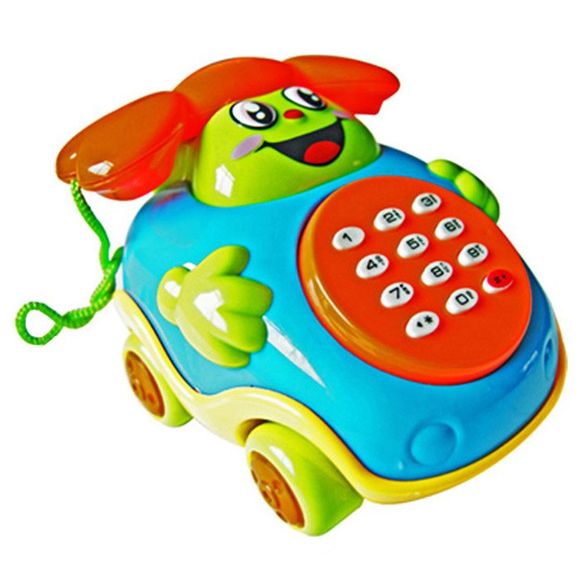 Musical Cartoon Infant Téléphone Car Intelligence jouet éducatif - multicolore 