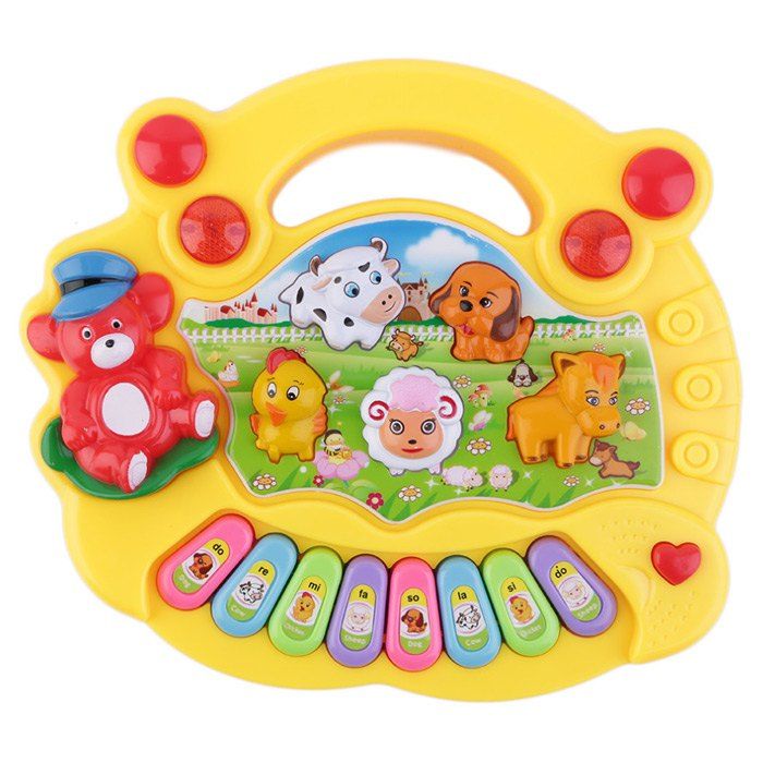 

Child Animal Farm Musical Electronic Piano Intelligence Toy, Yellow