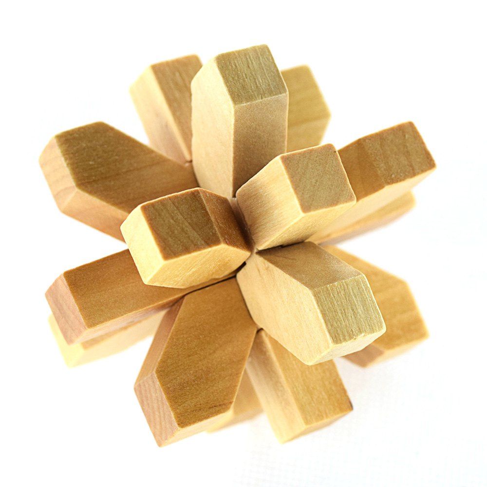 

Maikou MK508 Plum Flower Shape Puzzle Educational Wooden Interlock Toy Birthday Gift, Yellow