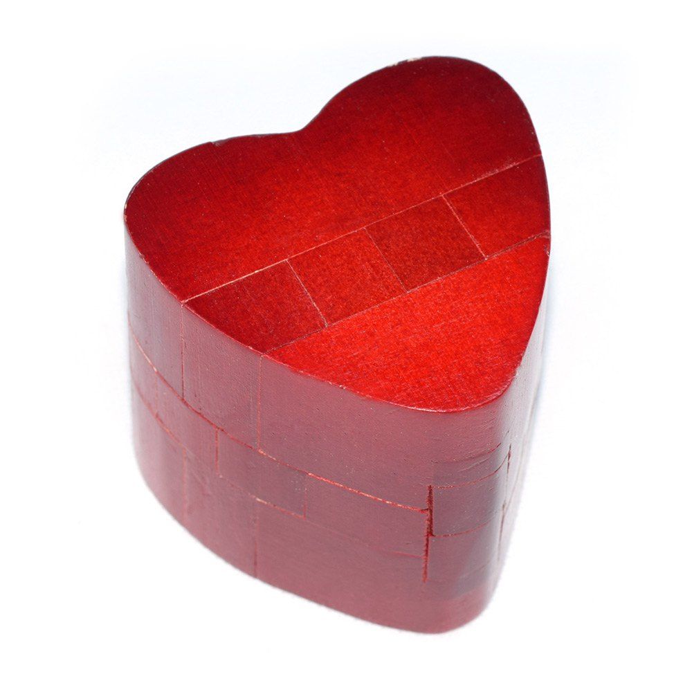 

Maikou MK511 Heart Shape Puzzle Educational Wooden Interlock Toy Birthday Gift, Red