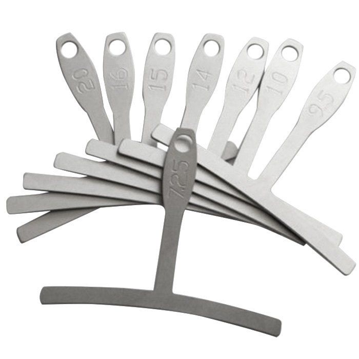 

Homeland R10 Set of 8 Radius Gauge Under String Adjustment for Guitar Bridge Saddle, Silver