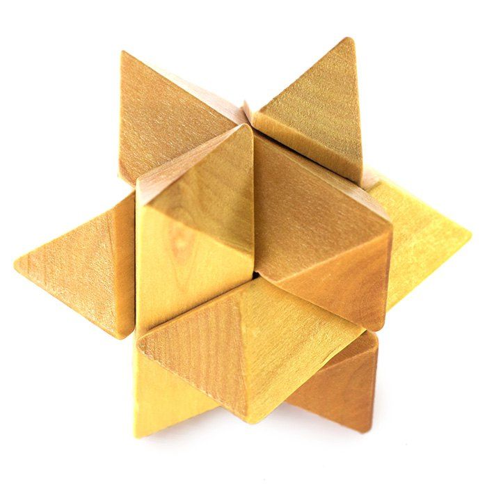 

Classic Puzzle Educational Wooden Interlock Toy Birthday Present, Yellow