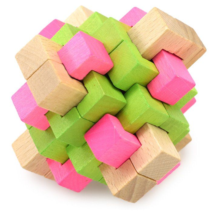 

Puzzle Beech Interlock Toy Birthday Present, Colormix