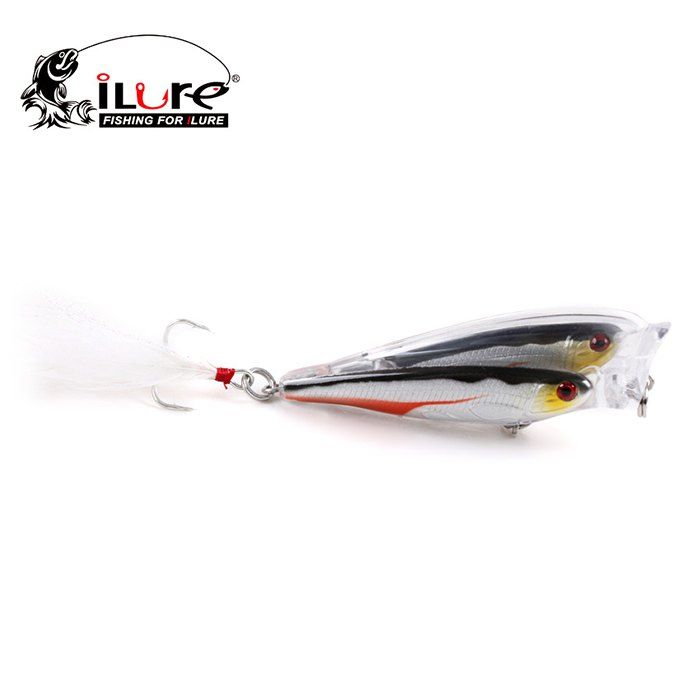 

ILURE 9.5cm Fishing Tackle Artificial Popper Bait Lure with Hook, Black