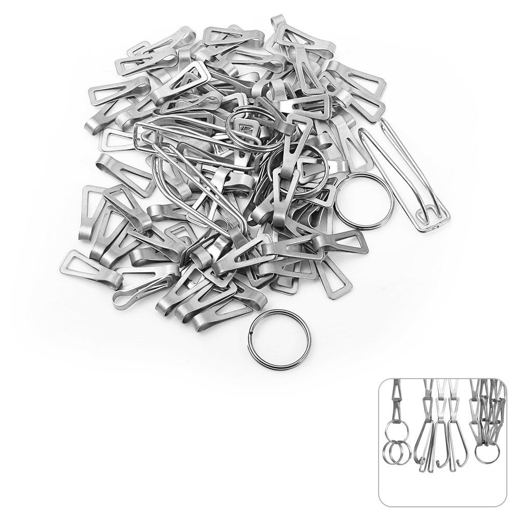 

Keith Ti1600 Lightweight Titanium Hanging Chains DIY 100pcs + Accessories, Titanium grey