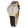 MINGBO 6008 Casual Small Size Dial Life Water-resistant Quartz Watch for Lady - Brun 