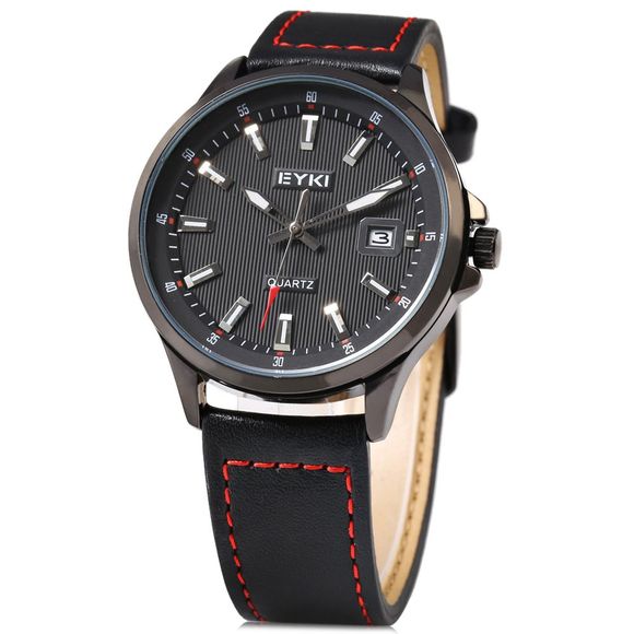 EYKI 1050 Casual Male Quartz Watch with Hollow-out Pointer - Noir 