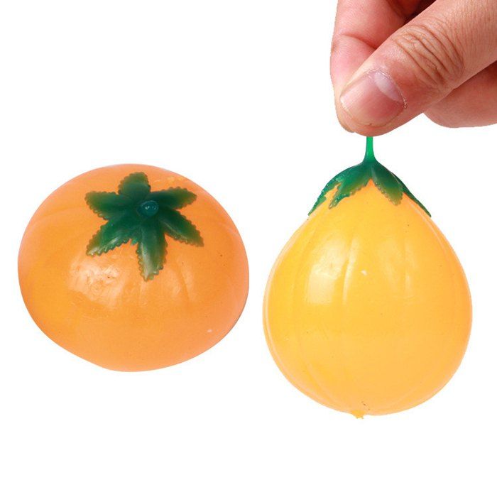 

Novelty Elastic Squeeze Pumpkin Stress Release Vent Relax Toy for Kid, Yellow