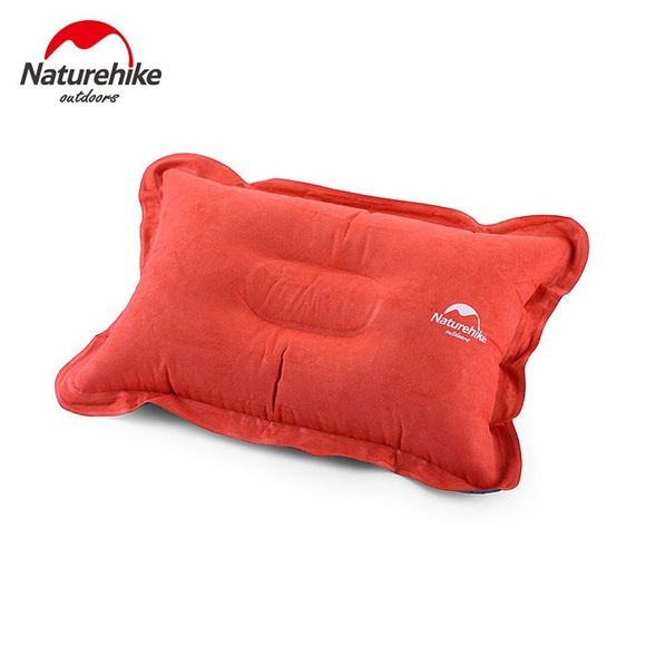 NatureHike Inflation Air Oreiller En Tissu Suède Pour Utilisation Camping En Plein Air Voyage Maison - Orange 
