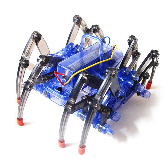 

DIY Puzzle Electric Spider Robot Science Education Assembly Toy for Children, Colormix