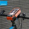 Roswheel 111272 Écran Tactile Résistant À L'eau 5,7 Pouces Sac Cycliste Avant - Orange 