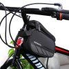 Roswheel 12813 - A2 Écran Tactile Reflective Bicycle Front Frame Bag Tube Pannier Double Pouches - Noir 