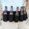 6-pack Portable Haute Qualité Bière Boire Porte-Bouteille Taille Sac pour les Sports de Plein Air - Noir 