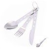 3-piece Stainless Steel Tableware with Ring Fork / Spoon / Knife - SILVER 
