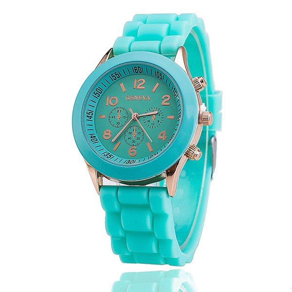 

Adorn Silicone Digital Analog Watch, Mint