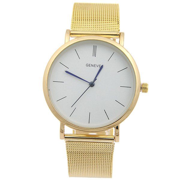 

Vintage Adorn Steel Quartz Watch, Gold and white