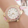 Strass chiffres romains Montre - Rose 