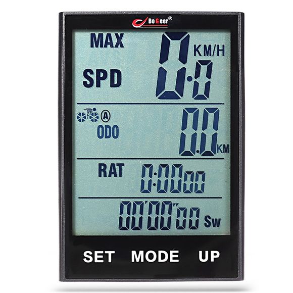 BoGeer YT - 318 Odomètre de Cyclisme Ordinateur de Vélo Filaire Écran Tactile 2,7 pouces Multifonctionnel Résistant à l'Eau - Noir 