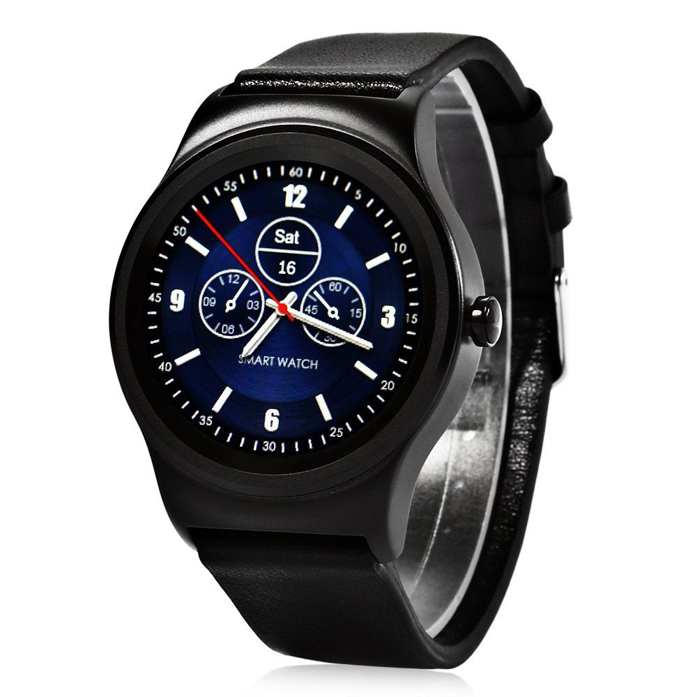 

SMA - R Heart Rate Monitor Smart Watch Dual Bluetooth Wristband, Black