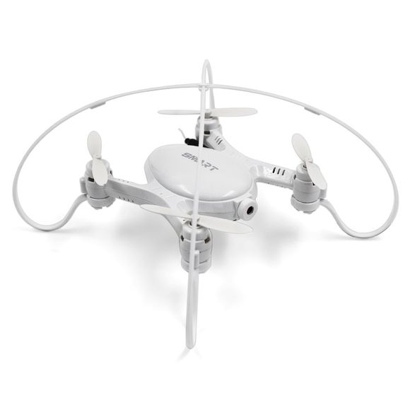 FY603 Mini RC Drone RTF WiFi FPV 0.3MP Caméra 2.4GHz 4CH 6 axes Gyro Altitude de Pression d'air Hold Main Lancement - Blanc 
