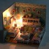 Miniature DIY Poupée Maison Style art Meubles Artisanat Jouet Décor Cadeau d'anniversaire avec LED Lumière - multicolore 