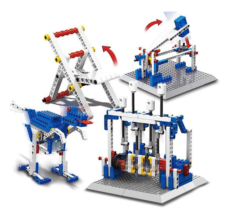 

4 in 1 Mechanical Theme Educational Building Block Electric Toy, Colormix
