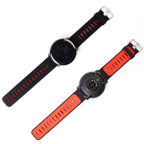 Bracelet de Sport en Silicone Respirant Doux de 22mm pour AMAZFIT Montre Connectée - Orange 