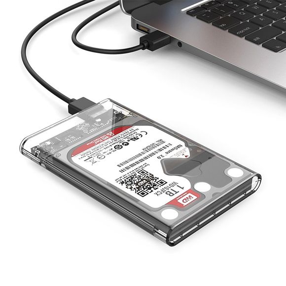 ORICO 2139U3 2.5 inch Transparent Hard Drive Enclosure for HDD / SSD Connectivity - TRANSPARENT USB 3.0