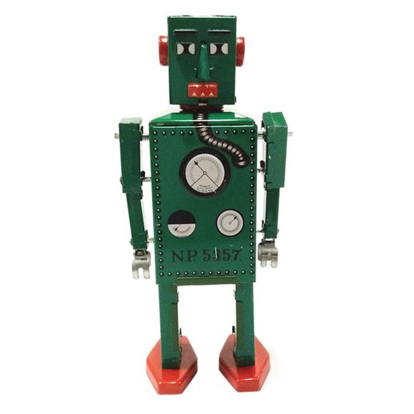 Robot De Marche Printemps Mécanique Rétro Jouet De Noël Mécanique Rétro - Vert 