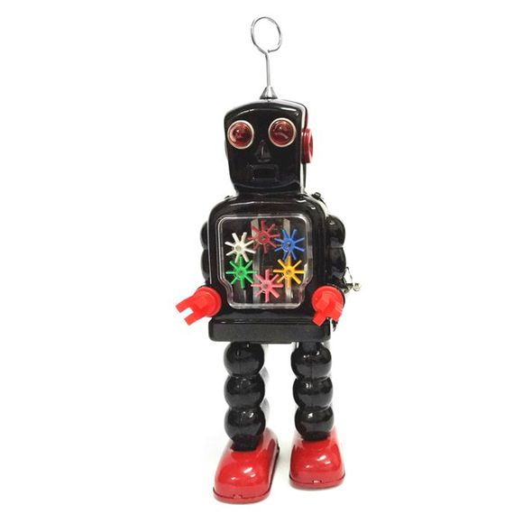 Clockwork Spring Walking Gear Robot Retro Mechanical Toy Christmas Gift - multicolore 