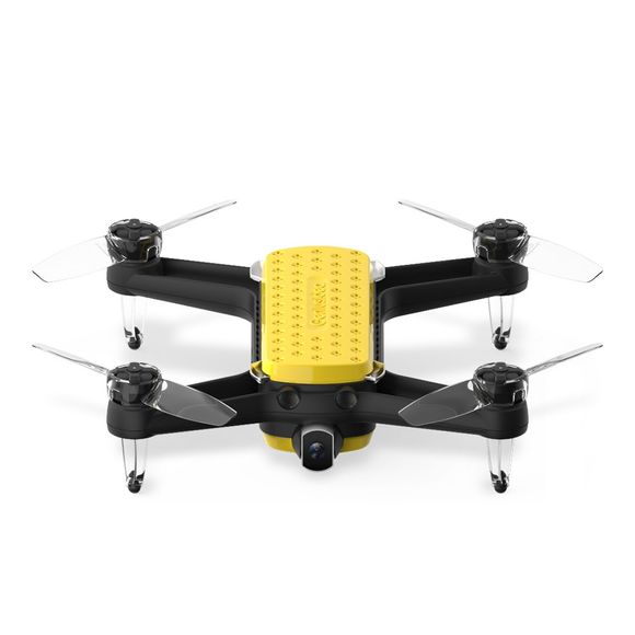 Rénové Geniusidea Suivez RC Selfie Drone 13MP 4K UHD / Planification de chemin / Reconnaissance de visages - Jaune 