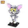 LOZ 290Pcs L - 9445 Tom and Jerry Cat Figure Building Block Educational DIY Toy - GRAY 