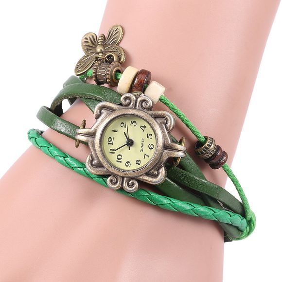 Montre-bracelet Rétro pour Femmes - Vert 