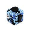Cube Magique en ABS Anti-Stress Jouet de Réduction de Pression pour Travailleur de Bureau - Bleu Camouflage 