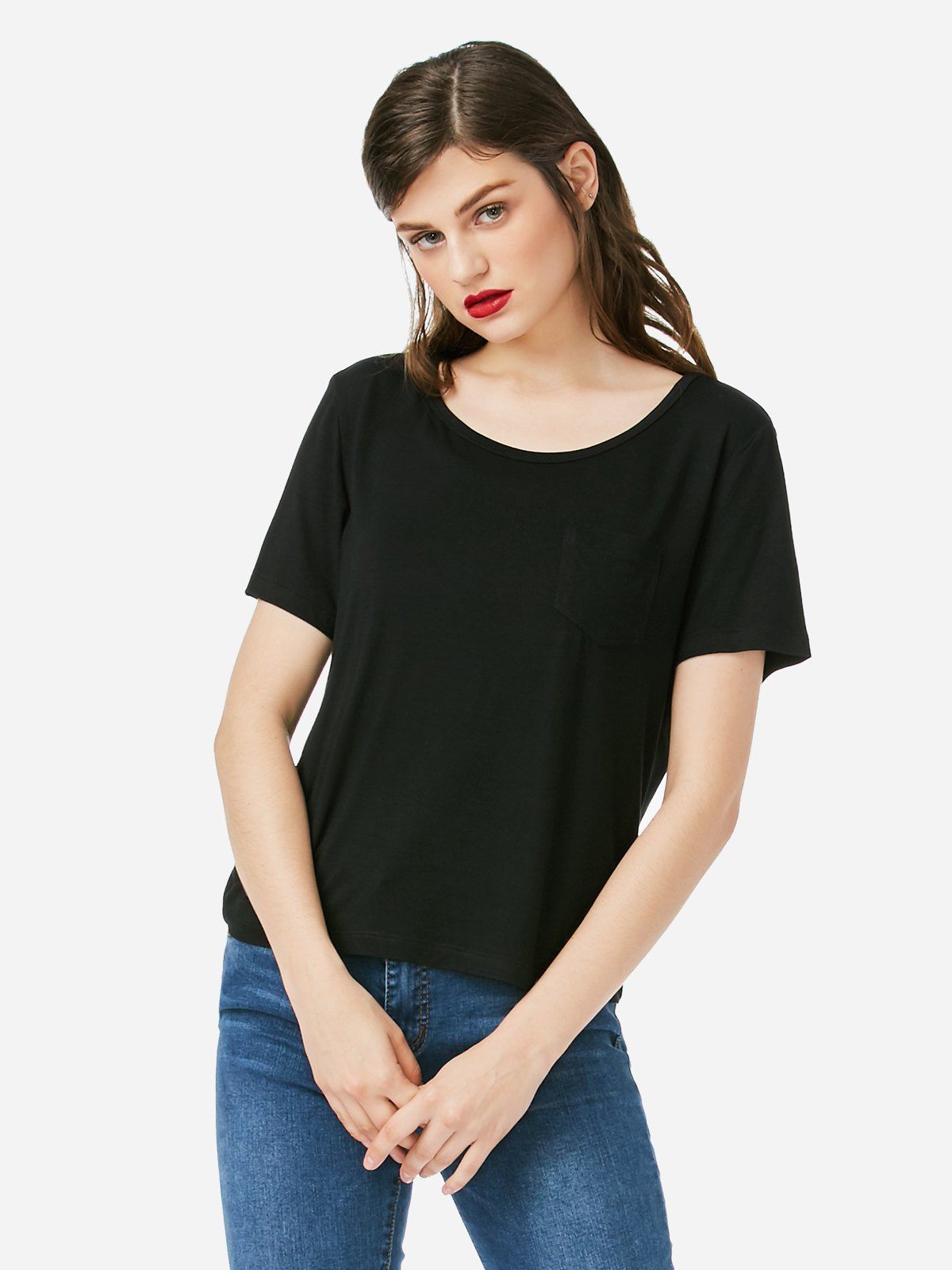 

ZAN.STYLE Pocket T-shirt, Black